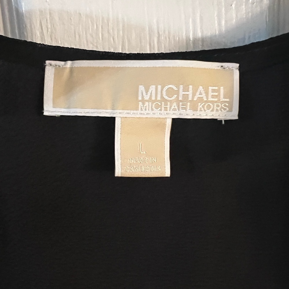 Michael Kors black sleeveless top L